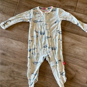 Magnetic Me Blue Whale Print Kids Footie